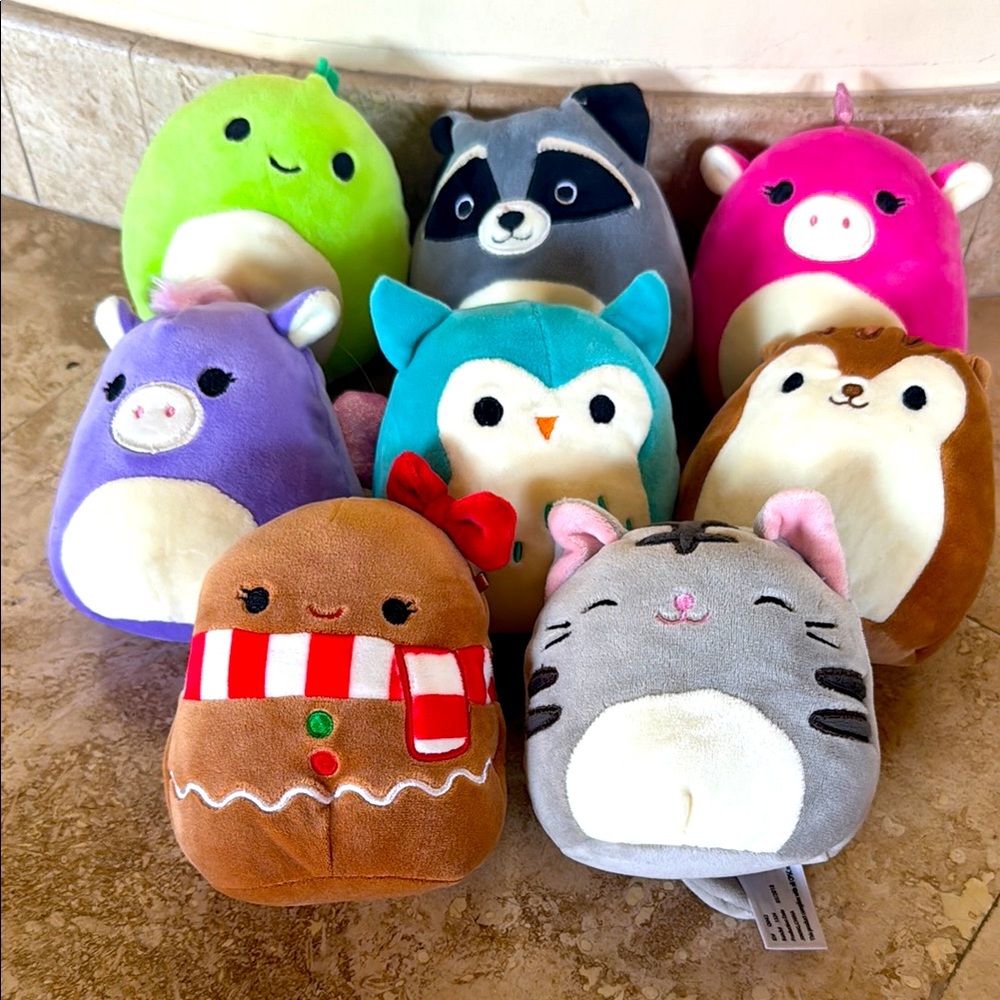 Kellytoy Squishmallow 5’’ Plush Animal Toys Set